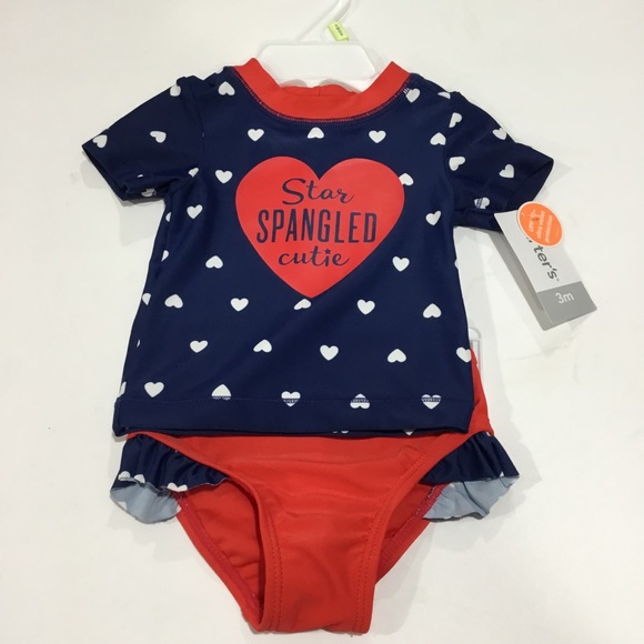 Carter's Other - HP💕Carters Baby Girls Star Spangled Swim Suit 3M